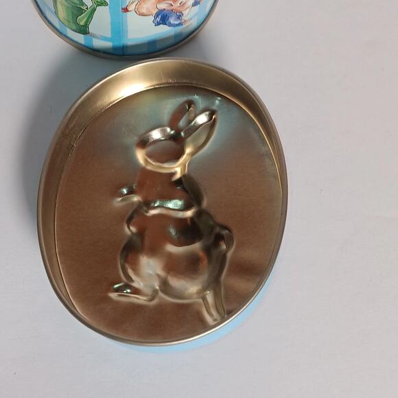 Lot of 2 Vintage Rabbit Frederick Warne & Co Tin Gift Box EMPTY Easter Bunny Lid - Picture 6 of 16